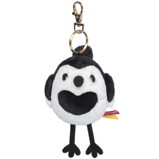 中国国家地理博物文创原创啾儿白鹡鸰毛绒小鸟发声玩偶挂件礼物