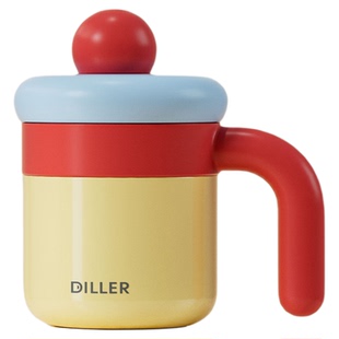 桌面吸管保温杯女士2025新款高颜值大容量咖啡杯办公室带盖马克杯