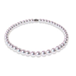 天然淡水正圆强光高品质珍珠项链网红明星同款妈妈母亲节珠链礼物