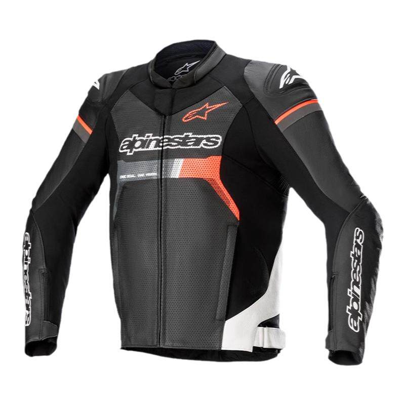 A星春秋冬摩托车皮衣GP FORCE保暖皮夹克牛皮机车服防摔骑行服男