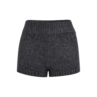 针织短裤女直筒宽松阔腿休闲靴裤