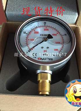议价DMASS压力表MBB10B-600-1 EN837-1 100MM侧接G1/2 压力60MPA