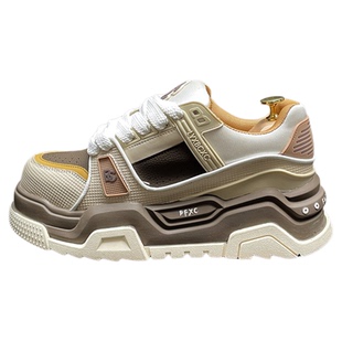 欧洲站潮牌男鞋冬季加绒保暖棉鞋厚底老爹鞋百搭小白鞋面包板鞋子