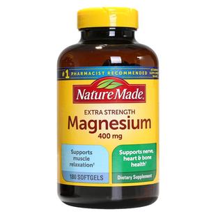 美国直邮NatureMade Magnesium镁补充剂(含卵磷脂)400mg胶囊180粒