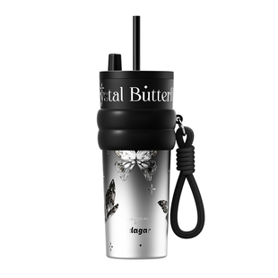 世大家陶瓷内胆吸管保温杯大容量女生高颜值车载便携随行咖啡杯子