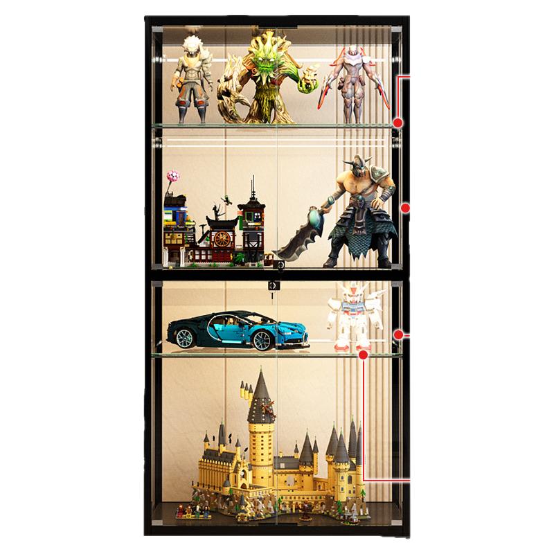家用手办玻璃柜动漫模型展示架