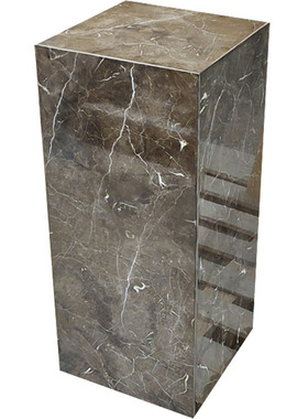 大理石底座简约现代别墅装饰雕塑台天然网咖石墩玄关大理石柱摆台