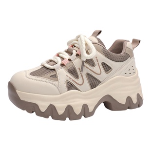 戈美其老爹鞋女真皮春秋季新款百搭厚底增高软底时尚休闲运动鞋子