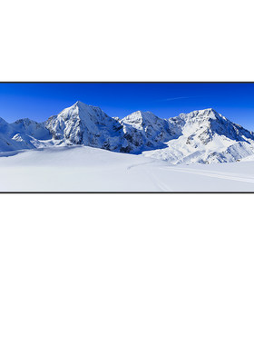 雪山脉风景草原办公室客厅挂墙画