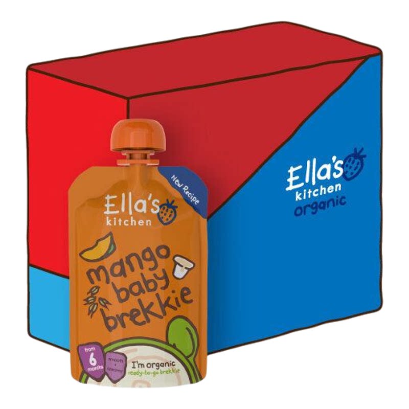 Ella's Kitchen进口英国婴幼儿有机芒果奶酪燕麦糊100g*6营养辅食