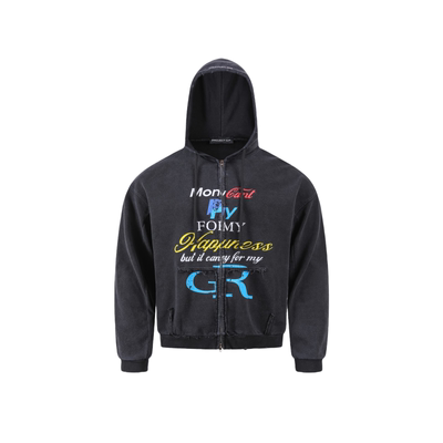 Grailz水洗做旧休闲连帽衫外套