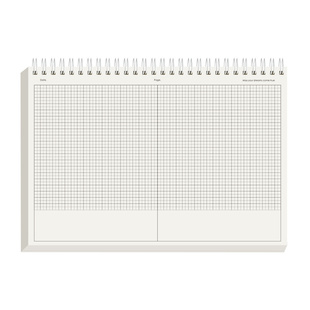 思进线圈本上翻B5笔记本本子网格横线不硌手初高中生用加厚记事本大学生分区草稿本简约ins风横版本子日记本