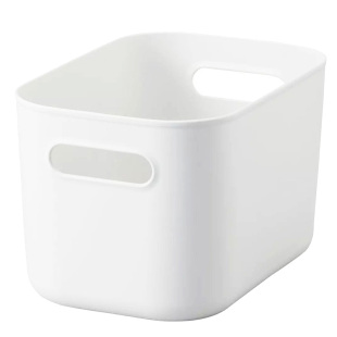 百露杂物带盖收纳盒零食收纳筐塑料篮厨房储物盒卫生间收纳整理箱