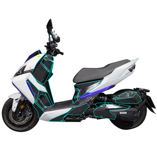 适用25款三阳DRG150二代碳纤维贴膜车身加厚防刮花保护贴纸改装件