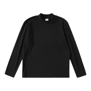 介乙 多色系纯色保暖内搭T恤衫男女秋冬季半高领德绒修身长袖上衣