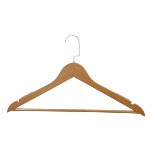 实木衣架子服装店儿童木制衣撑无痕木质晒挂衣架衣服撑子家用挂钩