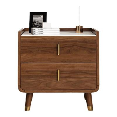 岩板新中式简约现代储物床头柜