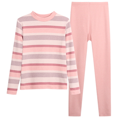 女纯棉厚款保暖内衣秋衣秋裤套装