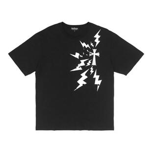 SoulSense国潮短袖夏季潮流街头小众设计感破损闪电短袖T恤男女款