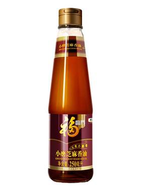中粮福临门一级小磨芝麻香油250mL小磨工艺/凉拌调味烹饪火锅