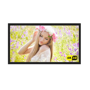 经科JK画框投影幕布固定屏幕小边框中边框发烧级N4-FL/W1正投软幕100寸120寸16比9家用高清8K4K3D白幕机仪