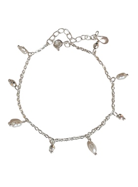 女珍珠链条925银小众设计手链