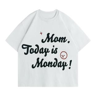 BJHG不计后果 重磅纯棉短袖T恤男款美式夏季白色印花潮宽松上衣女