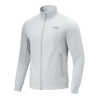 李宁夹克男款春季健身系列时尚简约常规休闲夹克外套AJDU147-B品