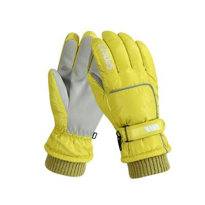 情侣款冬季加绒保暖触屏滑雪手套