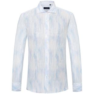 【意大利进口面料】东博利尼春季渐变条纹长袖衬衫男士纯棉衬衣