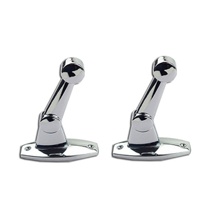 双头法兰座25mm不锈钢管双杆毛巾杆底座合金亮光孖托19直径上下杆