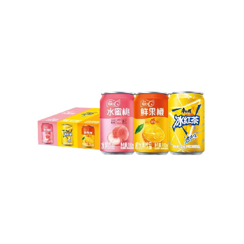 康师傅多口味果茶饮料180ml*6*3