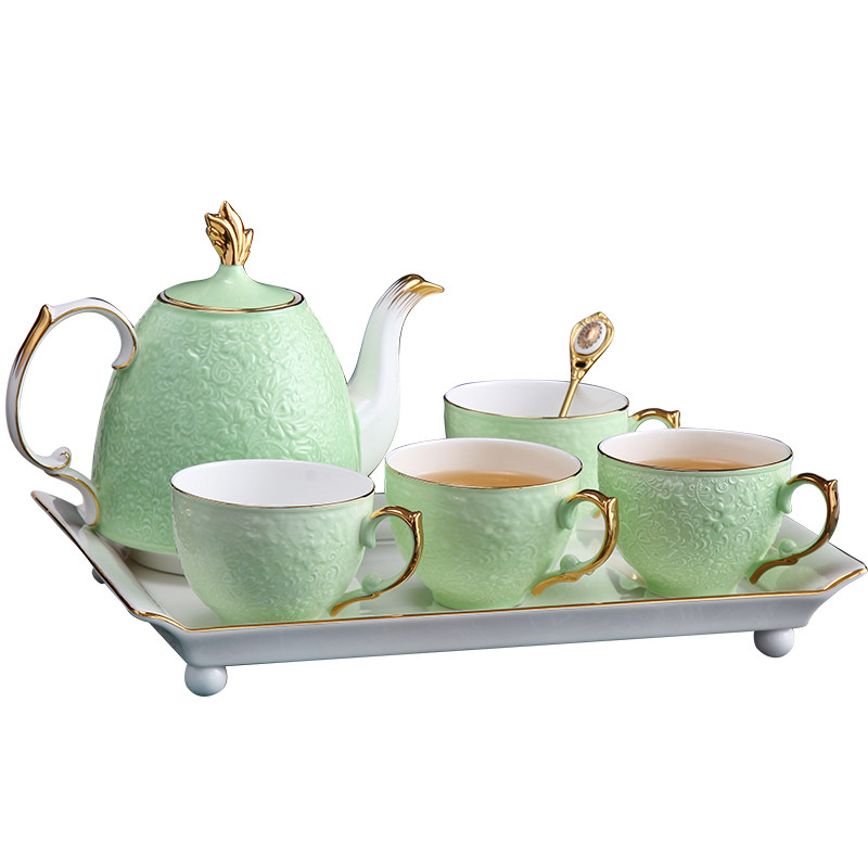 咖啡杯欧式小奢华浮雕陶瓷茶具
