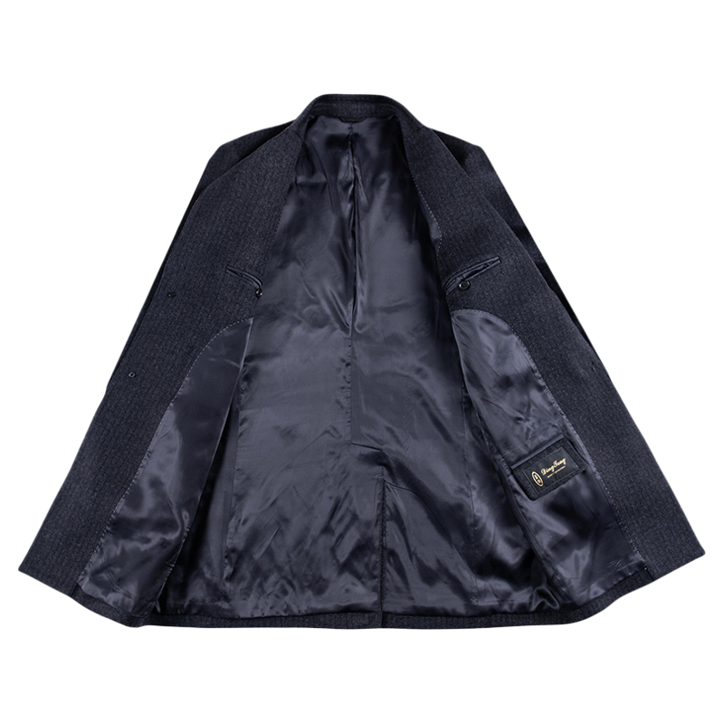 羊毛大衣西服新款中年男士休闲