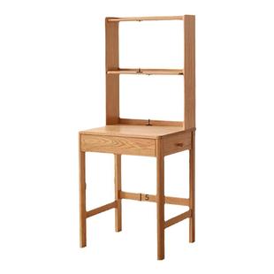 北欧简约橡木全纯实木60cm小书桌卧室床头柜电脑桌起居学习小桌子