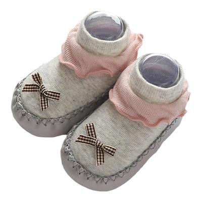 新生婴儿童地板袜子夏纯棉学步鞋