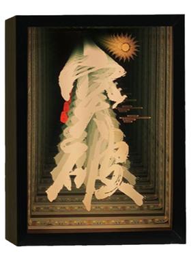 装饰摆件灯镜画创意时尚艺术卧室客厅DIY定制生日礼物夜灯深渊镜