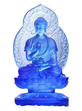 药师佛琉璃光如来佛像摆件居家佛堂桌面供奉桌面摆放礼佛佛具用品