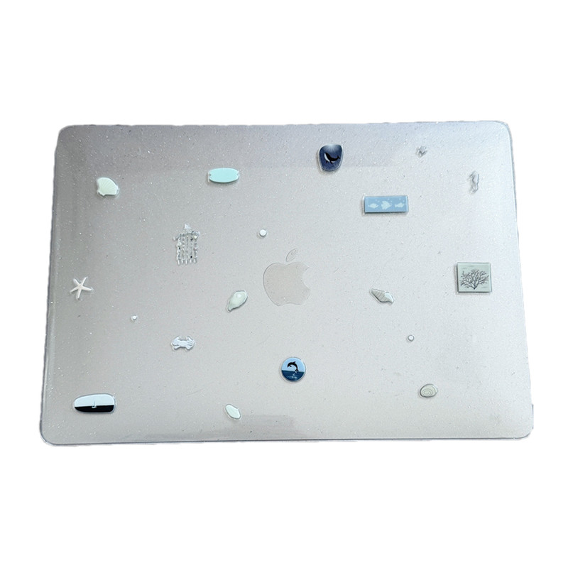 海洋世界2025款适用macbookair保护壳13.6寸m4苹果macbookpro套15笔记本电脑14寸6键盘膜air透明少女8硬9可爱