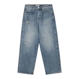 RESIMPLE破洞牛仔裤阔腿宽松男士裤子慵懒松弛感张哲华同款1155