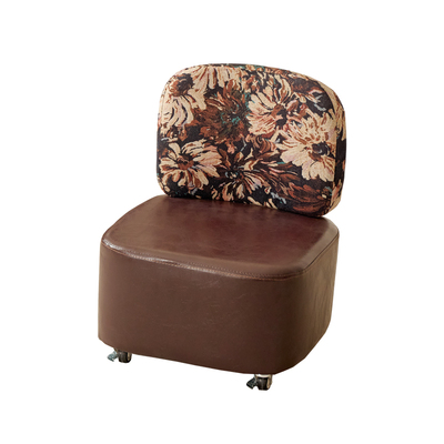 小凳子家用矮凳万向轮板凳沙发凳靠背小椅子滑轮溜溜凳客厅小坐凳