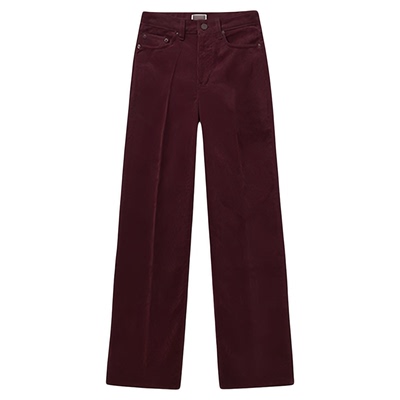 秒发！荷静同款天鹅绒休闲裤韩国设计师ged柔软光泽感直筒长裤女