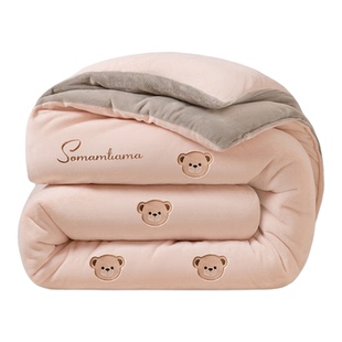 无印良品牛奶绒被子被芯加厚保暖毛绒冬被棉被羊羔绒冬天10斤被褥