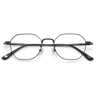 多边形超轻钛方圆脸眼镜框女小框高度数近视可配散光小脸镜架男