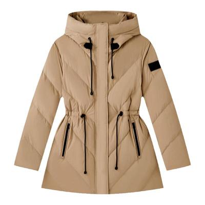 LAUREL白鹅绒抽绳收腰羽绒服