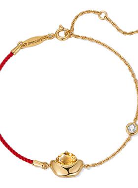 石头记黄水晶福墩元宝手链送女友