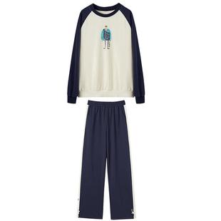 初中生女运动套装秋装中学生新款少女秋冬运动装大童学院风休闲