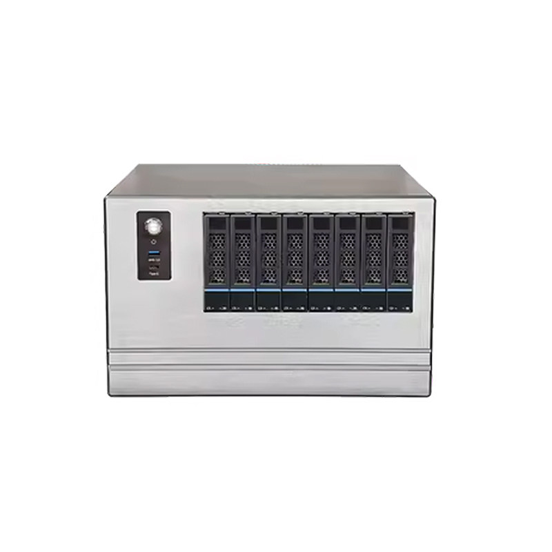 8盘位NAS机箱小1U/冗余电源MATX主板全高pcie黑群晖飞牛家用存储