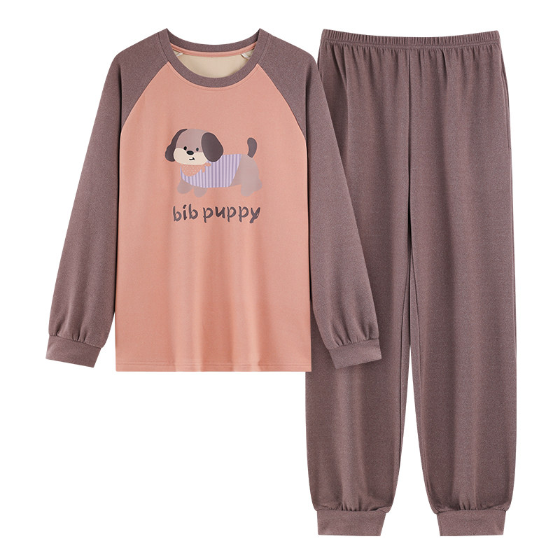 春秋冬季女款羊绒长袖保暖家居服