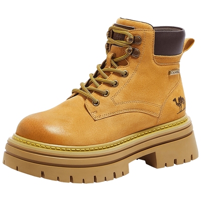 骆驼马丁靴厚底女鞋大黄靴